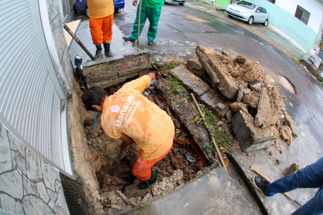 Manaus Trabalha De Forma Emergencial Em Drenagem Profunda