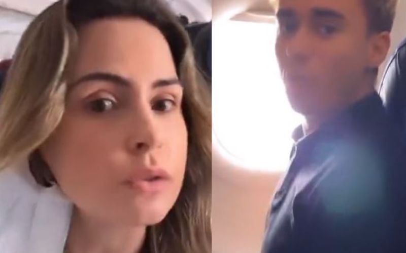 discussão no avião