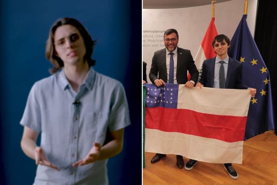 À direita, Wilson Lima e Amom Mandel em viagem à Áustria - FOTO/REPRODUÇÃO