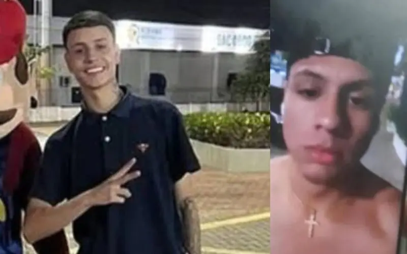 Luis Matheus Moura Aguiar, vítima, à esquerda, e Fernando, suposto asassino, à direita | Reprodução